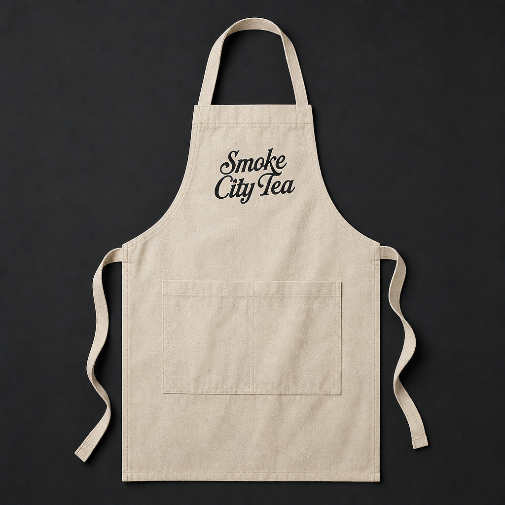 Smoke City Tea recycled cotton bib apron