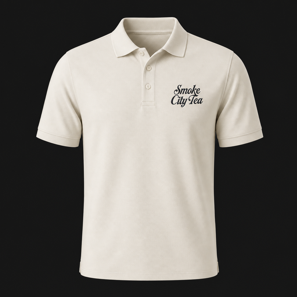 Smoke City Tea cream performance polo