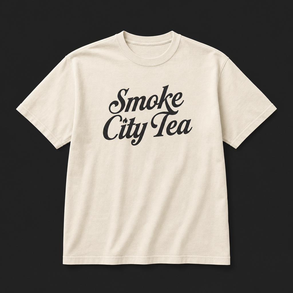 Smoke City Tea cream logo tee